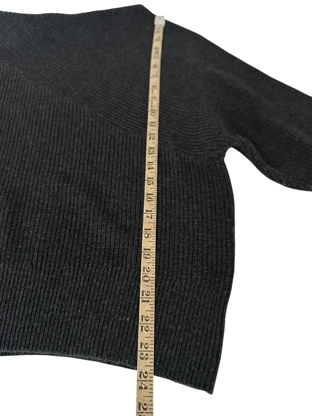 Brochu Walker Leith Wool Cashmere Cowl Neck Sweater Gray Small Italian Yarn